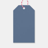 Moderne Nordic Winter Sneeuwachtige Nachtvos Herte Cadeaulabel (Achterkant)