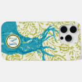 Moderne Nostalgie Monogram Herten  Bloemen Case-Mate iPhone Case (Achterkant (horizontaal))