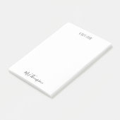 Moderne nota van de lerarennaam post-it® notes (Schuin)