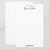 Moderne nota van kalligrafie (Voorkant / Achterkant)