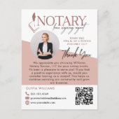 Moderne Notaris Foto Review & Bedank Foto Briefkaart (Voorkant)