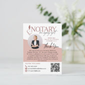 Moderne Notaris Foto Review & Bedank Foto Briefkaart (Staand voorkant)