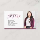 Moderne Notaris Handtekening Agent Foto Visitekaartje (Voorkant)