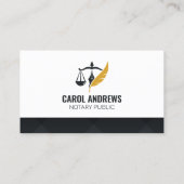 Moderne notaris lening ondertekening agent notaris visitekaartje (Achterkant)