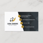 Moderne notaris lening ondertekening agent notaris visitekaartje (Voorkant)