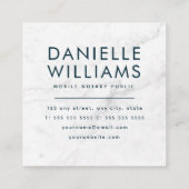 Moderne notaris met QR-code - Marmeren ontwerp Vierkante Visitekaartje (Achterkant)