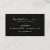 Moderne Notaris Ondertekening Agent Black Gold Dam Visitekaartje (Achterkant)