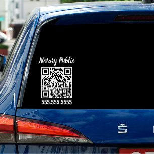 Moderne Notaris Openbaar Script Zakelijk QR Code Raamsticker