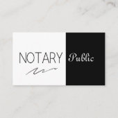 Moderne Notaris Openbaar Zwart-Wit QR Code Visitekaartje (Voorkant)