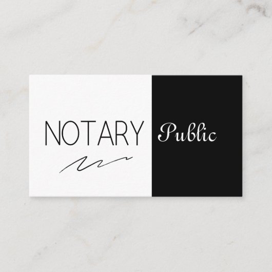 Moderne Notaris Openbaar Zwart-Wit QR Code Visitekaartje (Voorkant)