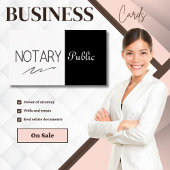 Moderne Notaris Openbaar Zwart-Wit QR Code Visitekaartje