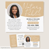 Moderne Notaris Openbare Foto QR Code Goud Zakelij Flyer