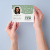 Moderne Notaris Openbare Foto QR Code Groen Bedrij Flyer (Hand)