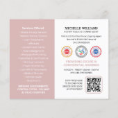 Moderne Notaris Openbare Foto QR-code Roze Zakelij Flyer (Achterkant)