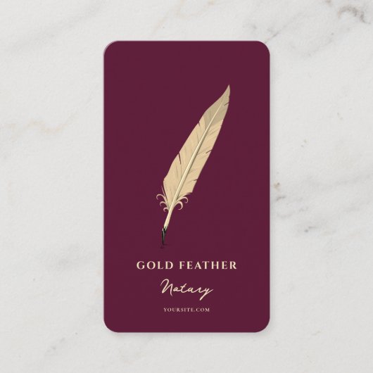 Moderne notaris openbare lening ondertekenaar rood visitekaartje (Voorkant)