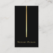 Moderne notaris openbare lening ondertekenaar zwar visitekaartje (Voorkant)