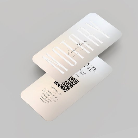 Moderne Notaris Openbare Ondertekenende Agent Goud Visitekaartje