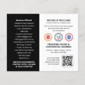 Moderne Notaris Openbare Profiel Foto QR Code Zwar Flyer (Achterkant)