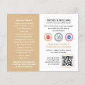 Moderne Notaris Profielfoto QR-code Goud Flyer (Achterkant)