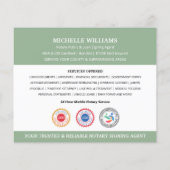 Moderne Notaris Publiek Dank u Foto QR Code Groen Flyer (Achterkant)