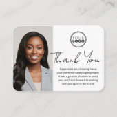 Moderne Notaris Publiek Dank u Foto QR Code Roze Visitekaartje (Voorkant)