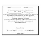 Moderne notaris publieke erkenning zegel rubberstempel (Afrduk)