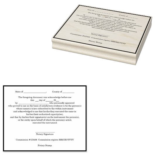 Moderne notaris publieke erkenning zegel rubberstempel (Gestempeld)