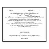 Moderne notaris publieke erkenning zegel rubberstempel (Afrduk)