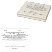 Moderne notaris publieke erkenning zegel zwart rubberstempel (Gestempeld)