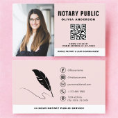 Moderne Notaris QR Code Signing Agent Foto Visitekaartje