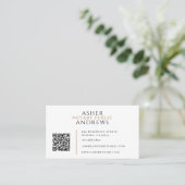 Moderne Notaris QR-code Visitekaartje (Staand voorkant)