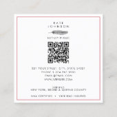 Moderne notaris Signing Agent Feather Quill Logo Vierkante Visitekaartje (Achterkant)