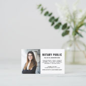 Moderne Notaris Signing Agent Foto Visitekaartje (Staand voorkant)