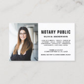 Moderne Notaris Signing Agent Foto Visitekaartje (Voorkant)