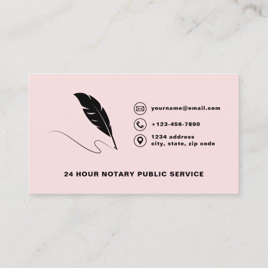 Moderne Notaris Signing Agent QR Code Foto Visitekaartje (Achterkant)