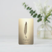 Moderne notaris zwart goud elegante monogram visitekaartje (Staand voorkant)