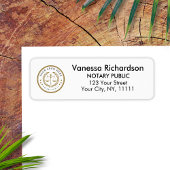 Moderne Notarisadres van de Logo van het Bedrijf v Etiket