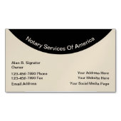 Moderne notarisdiensten magnetisch visitekaartje (Voorkant)