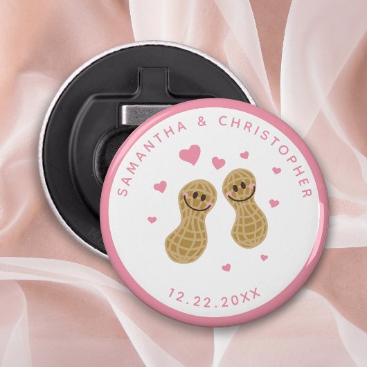 Moderne noten over elkaar roze weddenschappen button flesopener
