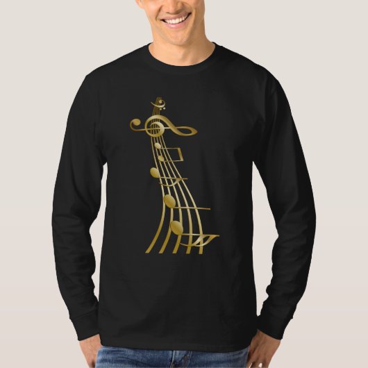 Moderne noten van muziek t-shirt (Voorkant)