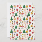 Moderne Notenkraker Ballet Kerstfeest Kaart (Achterkant)