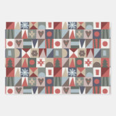 Moderne Notenkraker Dala Paard Kerstvakantie Inpakpapier Vel (Voorkant 3)