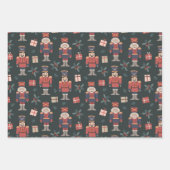 Moderne Notenkraker Dala Paard Kerstvakantie Inpakpapier Vel (Voorkant)