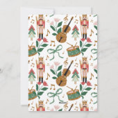 Moderne Notenkraker Kerstboog lint Foto Lijst Feestdagenkaart (Achterkant)