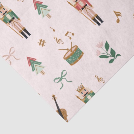 Moderne Notenkraker Kerstboog lint patroon Tissuepapier (Detail)