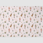 Moderne Notenkraker Kerstboog lint patroon Tissuepapier (Voorkant)