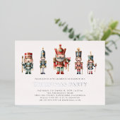 Moderne notenkraker kerstfeest folie uitnodiging (Staand Voorkant)