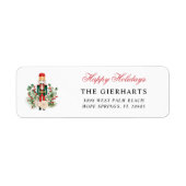 Moderne Notenkraker Kerstvakantie Retouradres Etiket (Voorkant)