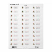 Moderne Notenkraker Kerstvakantie Retouradres Etiket (Full Sheet)