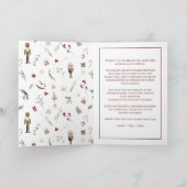 Moderne Notenkraker Vrolijk Kerstfeest 2 Familie F Kaart (Binnen)